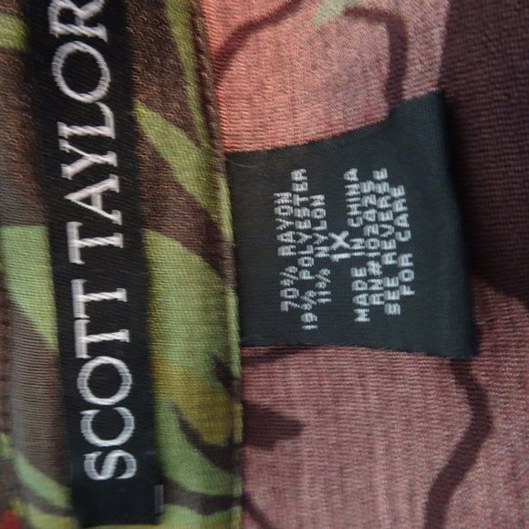 Scott Taylor Size 1X Front Button Shirt-3/4 Sleeves-New-Casual/Business - Picture 8 of 9